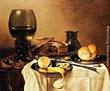 Breakfast Still Life With Roemer, Meat Pie, Lemon And Bread